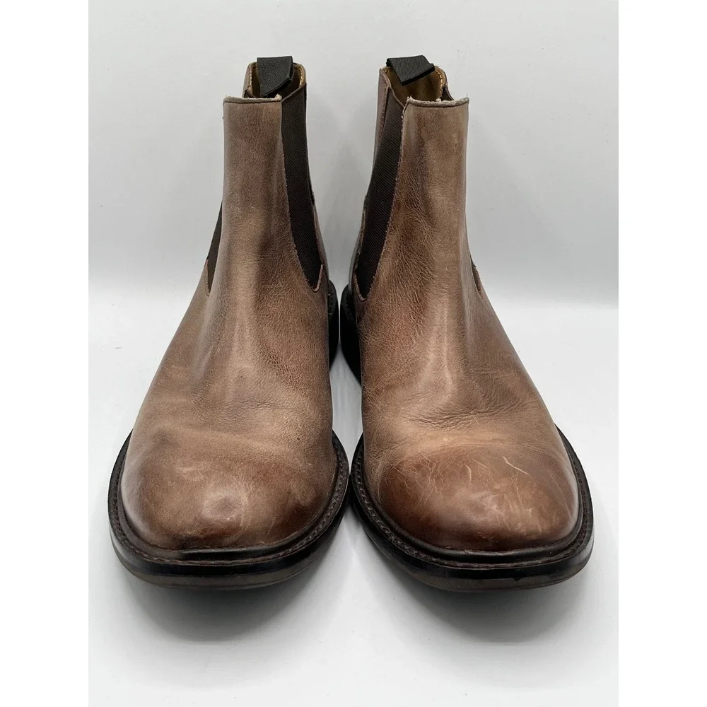 Cole Haan Men Brown Leather Chelsea Boots C12777 Distressed Lug Sole Sz 9.5 M
